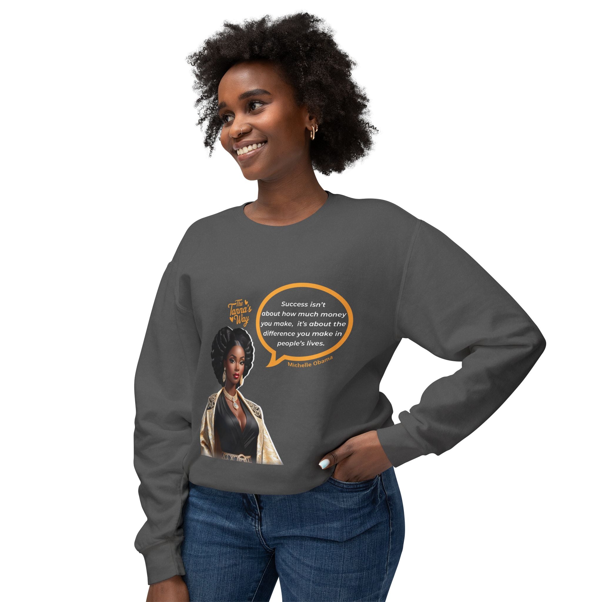 Michelle Obama | Unisex Lightweight Crewneck Sweatshirt